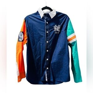 Rocawear Y2K Long Sleeve Button Down Streetwear Embroidered Shirt Size Large